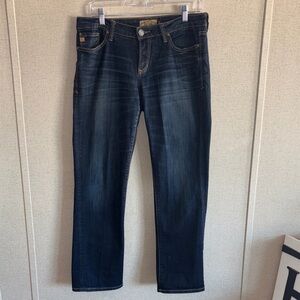 Dear John USA Jeans Gotham Sz 28 Dark Wash Straight Leg Mid Rise Stretch Denim